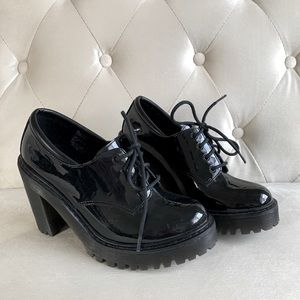 NEW Dr. Martens Salome Block Heel Patent Leather